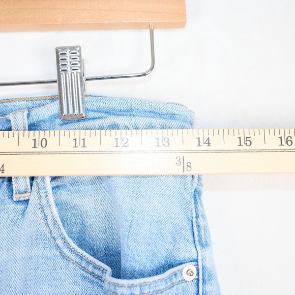 SLVRLAKE Straight Leg Jeans Women 30 Light Blue High Rise Premium Denim - Picture 5 of 11